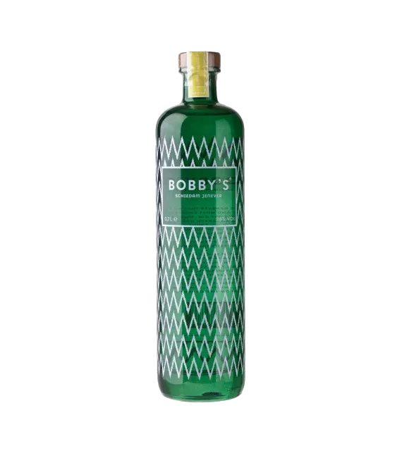 Bobby’s Jenever, fles bij slijterij t Bockje in Bathmen