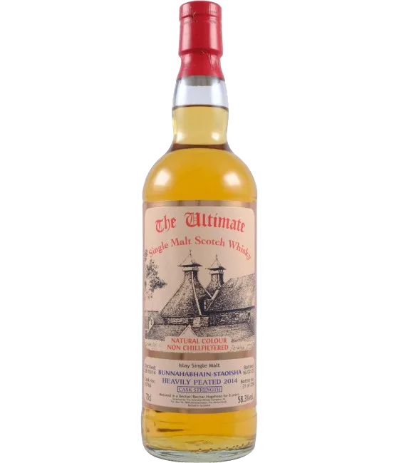 The Ultimate Bunnahabhain-Staoisha Heavily Peated 2014 Cask Strength 8 Years Old #10766, fles bij slijterij t Bockje in Bathmen