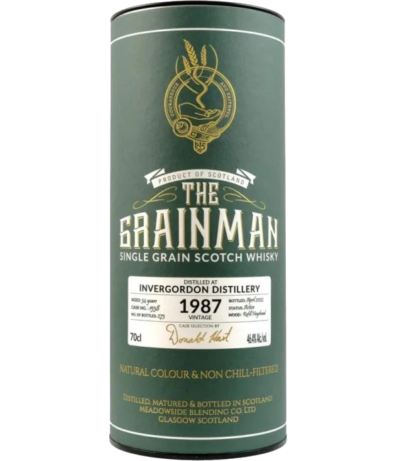 The Grainman Invergordon 1987 34 Years. Cask 1538 Single Grain