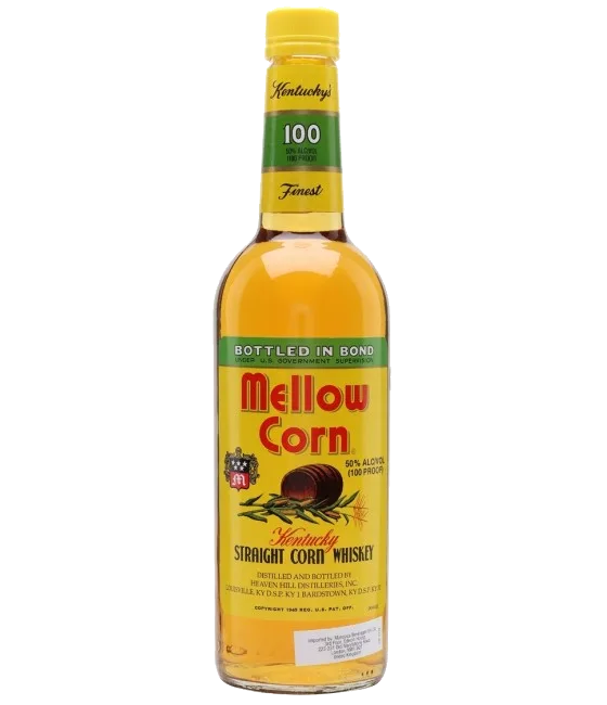 Mellow Corn Straight Corn Whiskey, fles bij slijterij t Bockje in Bathmen