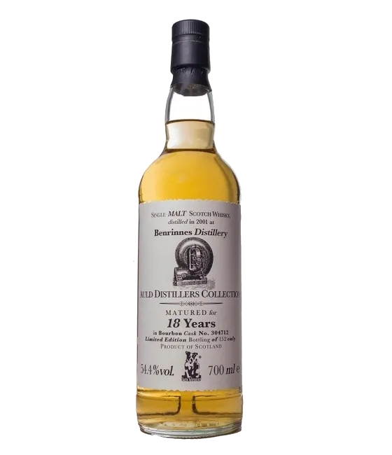 Auld Distillers Benrinnes 18Y 2001, fles bij slijterij t Bockje in Bathmen