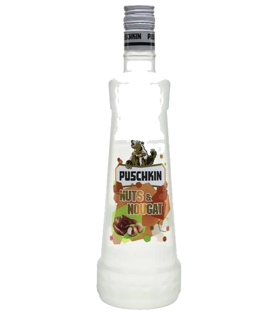 Puschkin Nuts & Nougat, fles bij slijterij t Bockje in Bathmen