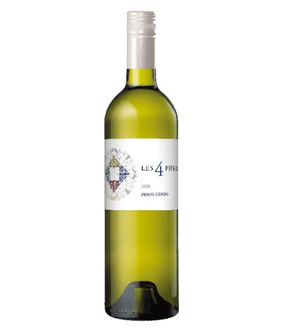 Les 4 Pierres Pinot Grigio, fles bij slijterij t Bockje in Bathmen