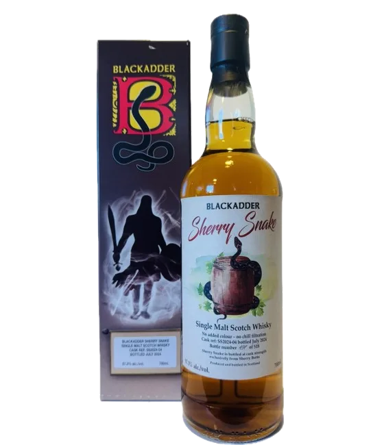 Blackadder Sherry Snake – Cask Ref. SS2024-04, fles bij slijterij t Bockje in Bathmen