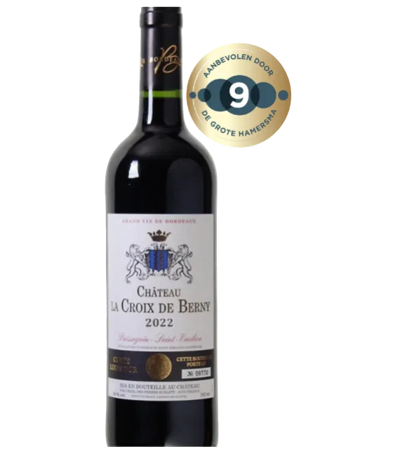 Château La Croix de Berny Puisseguin St. Emilion, fles bij slijterij t Bockje in Bathmen