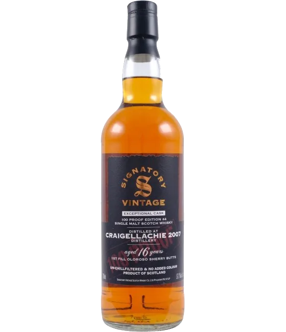 Signatory Vintage Craigellachie 2007 – 100 Proof, fles bij slijterij t Bockje in Bathmen