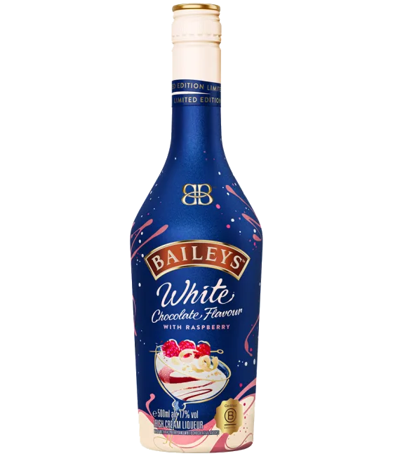 Baileys White Chocolate Raspberry, fles bij slijterij t Bockje in Bathmen