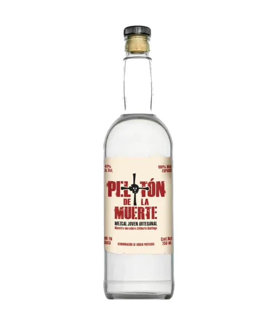 Pelotón De La Muerte Mezcal, fles bij slijterij t Bockje in Bathmen