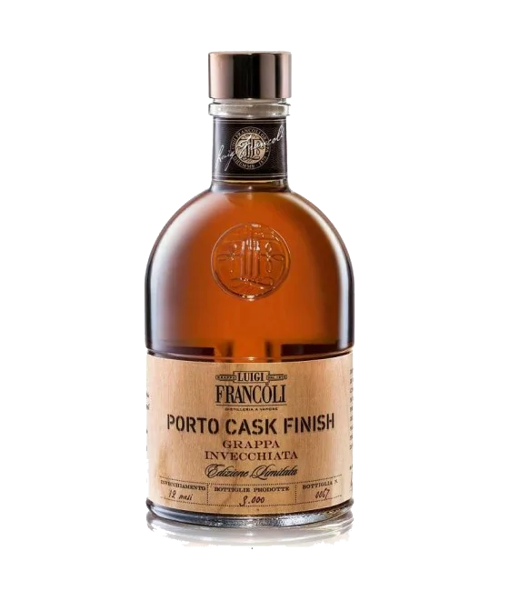 Francoli Grappa Porto Cask Finish, fles bij slijterij t Bockje in Bathmen