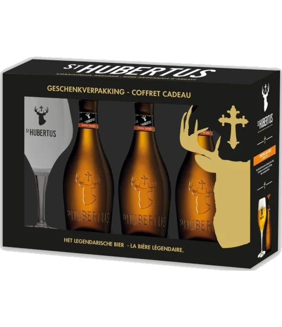 St. Hubertus Geschenkverpakking, fles bij slijterij t Bockje in Bathmen