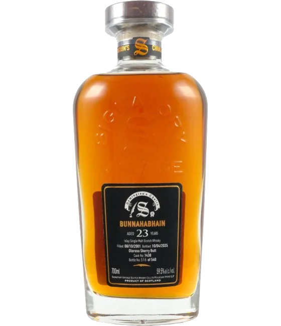 Signatory Vintage Bunnahabhain 23Y 2001 #1436, fles bij slijterij t Bockje in Bathmen