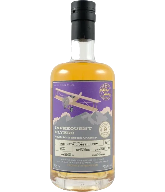 Tomintoul Distillery 9 Years Old 2014 Infrequent Flyers, fles bij slijterij t Bockje in Bathmen