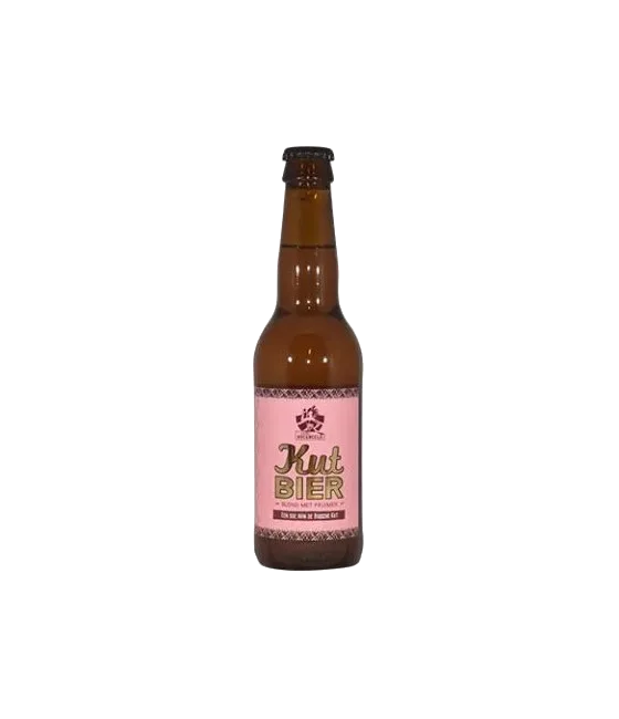 Boegbeeld Kutbier, fles bij slijterij t Bockje in Bathmen
