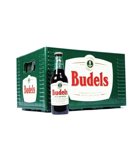 Budels pils krat 24x30cl, fles bij slijterij t Bockje in Bathmen