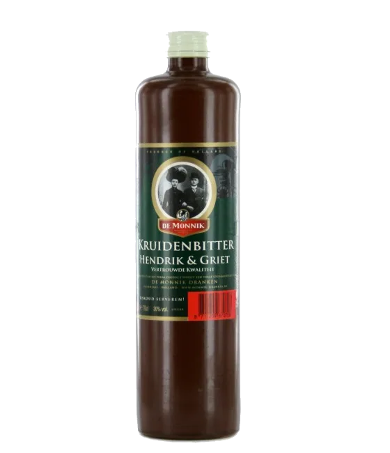 De Monnik Hendrik & Griet Kruidenbitter, fles bij slijterij t Bockje in Bathmen