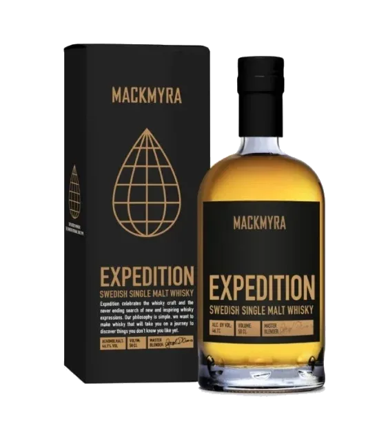 Mackmyra Expedition Swedish Single Malt Whisky, fles bij slijterij t Bockje in Bathmen