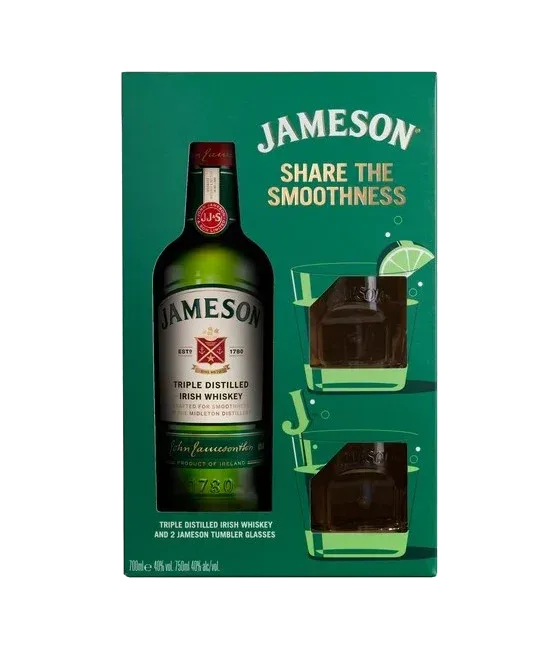 Jameson Gift Set Met 2 Glazen, fles bij slijterij t Bockje in Bathmen