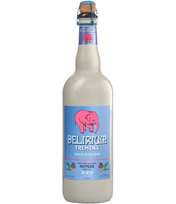 Delirium Tremens strong blond beer grote fles, fles bij slijterij t Bockje in Bathmen