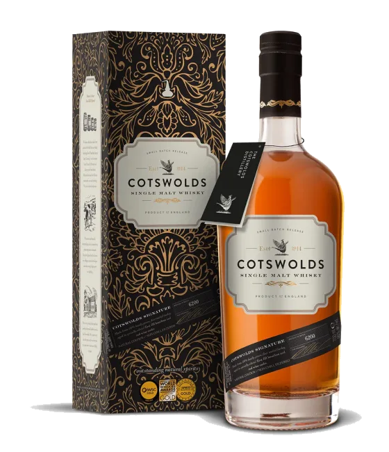 Cotswolds Single Malt Whisky, fles bij slijterij t Bockje in Bathmen