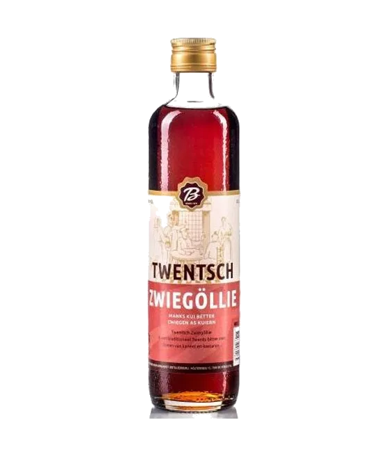 Twentsch Zwiegöllie, fles bij slijterij t Bockje in Bathmen