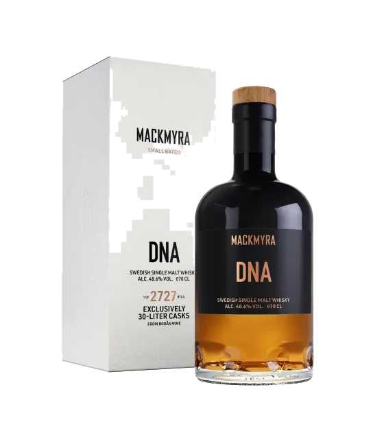 Mackmyra DNA Swedisch Single Malt Whisky, fles bij slijterij t Bockje in Bathmen
