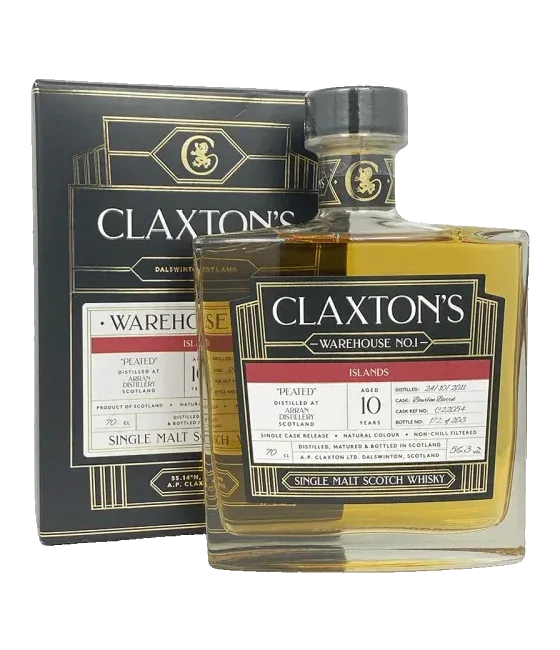 Claxton’s Warehouse No.1 Islands Arran 10 Years Old 2011, fles bij slijterij t Bockje in Bathmen