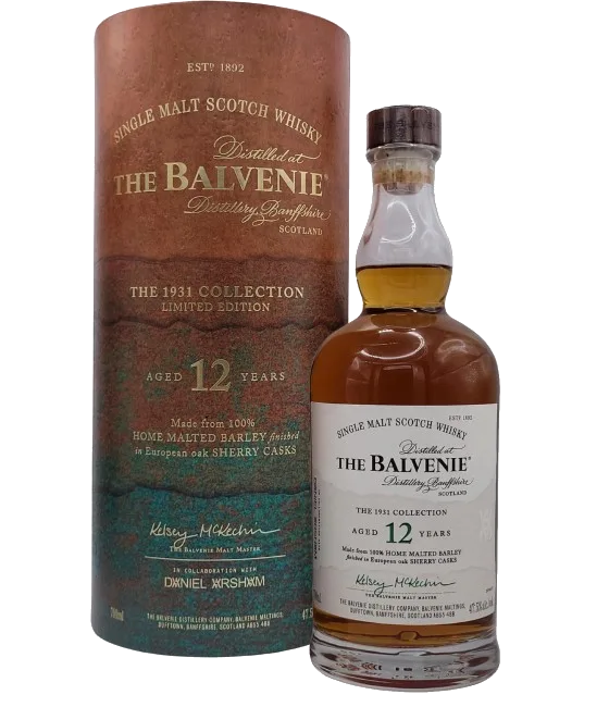 The Balvenie 12 Home Malted Barley – The 1931 Collection, fles bij slijterij t Bockje in Bathmen