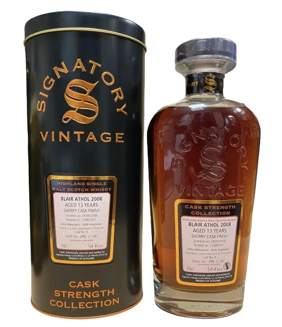 Signatory Vintage Blair Athol 2008 13Y Cask Strength, fles bij slijterij t Bockje in Bathmen