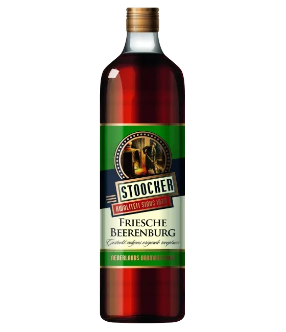 Stoocker Beerenburg, fles bij slijterij t Bockje in Bathmen