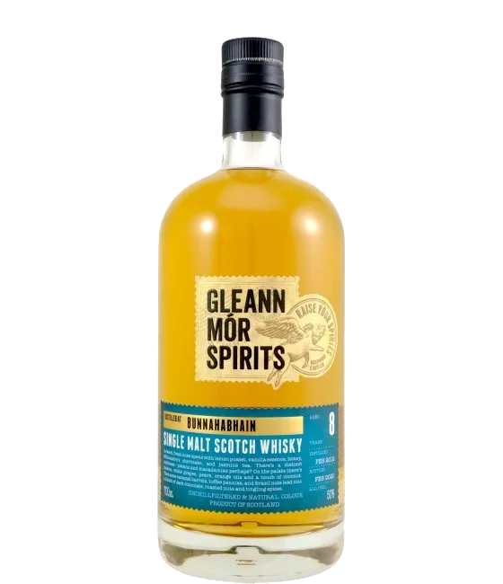 BUNNAHABHAIN Gleann Mór Spirits 8 Years Old, fles bij slijterij t Bockje in Bathmen