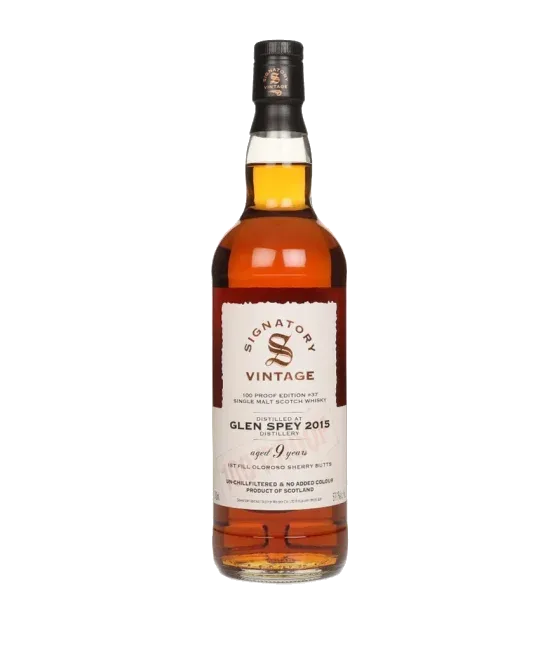 Signatory Glen Spey 2015 100 PROOF #37, fles bij slijterij t Bockje in Bathmen