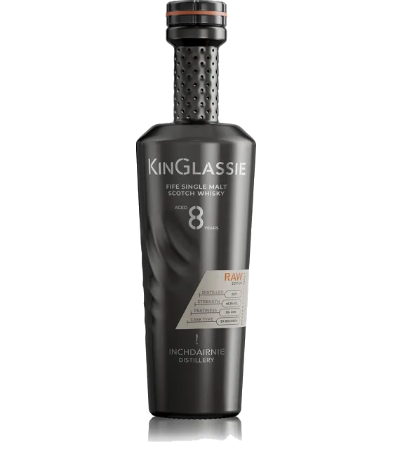 KinGlassie Raw 8 Years Old 2017 Ex-Bourbon Cask, fles bij slijterij t Bockje in Bathmen