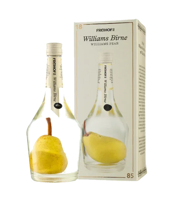 Freihof Williamsbirne met peer, fles bij slijterij t Bockje in Bathmen