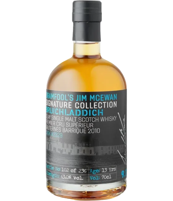 Dramfool Bruichladdich Signature Collection 9.1, fles bij slijterij t Bockje in Bathmen