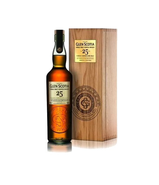 Glen Scotia 25 Years Old Single Malt Scotch Whisky, fles bij slijterij t Bockje in Bathmen