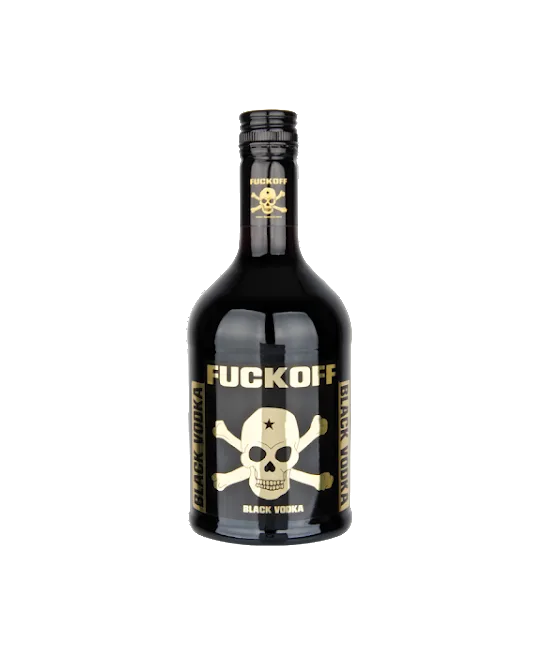 Fuckoff Black Vodka, fles bij slijterij t Bockje in Bathmen