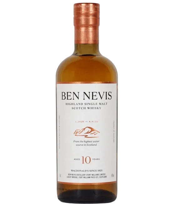 Ben Nevis 10 Years Old Speyside Single Malt Whisky, fles bij slijterij t Bockje in Bathmen