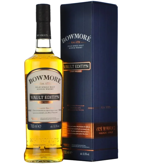 Bowmore Vault Release No. 1 Islay Single Malt Whisky, fles bij slijterij t Bockje in Bathmen