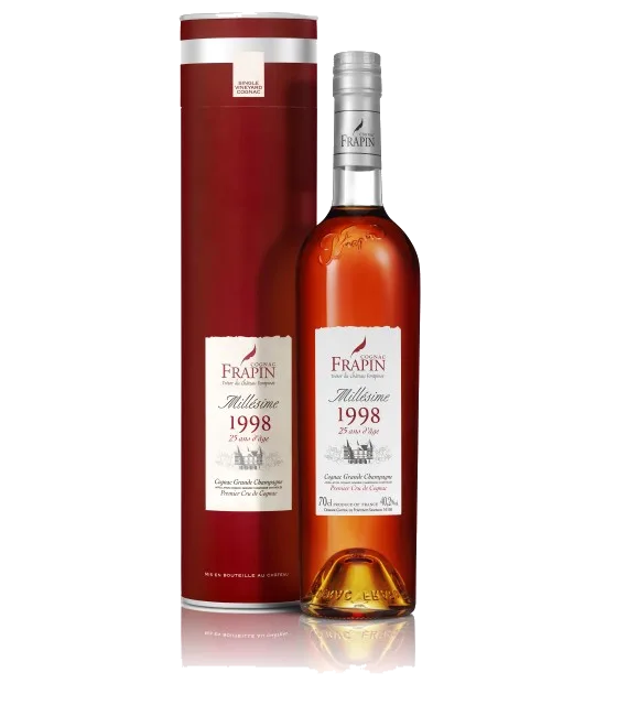 Frapin Cognac Grande Champagne Millésime 1998 25 Years Old, fles bij slijterij t Bockje in Bathmen