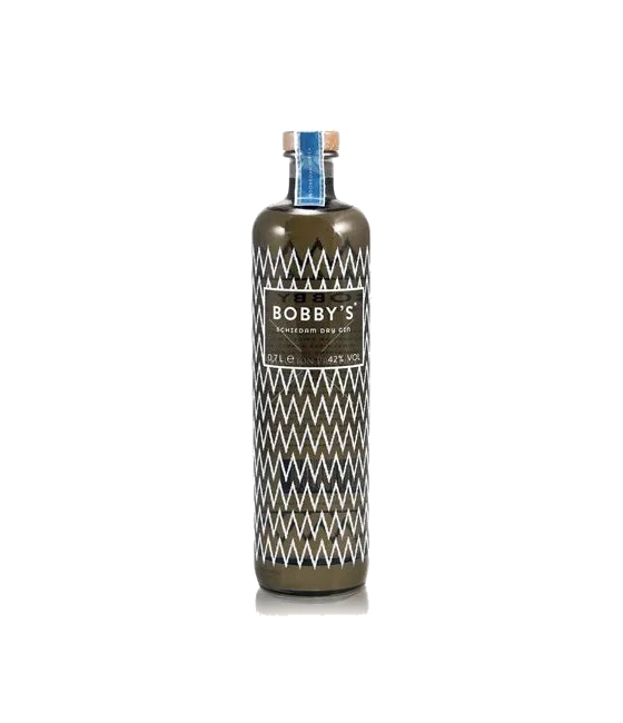 Bobby’s Gin, fles bij slijterij t Bockje in Bathmen