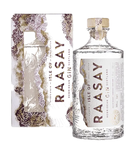 Isle of Raasay Gin, fles bij slijterij t Bockje in Bathmen