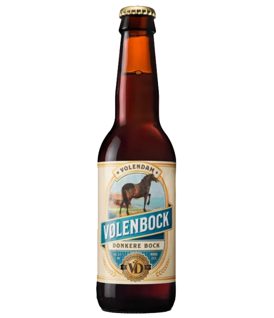 Volendam Volenbock Donkere Bock, fles bij slijterij t Bockje in Bathmen