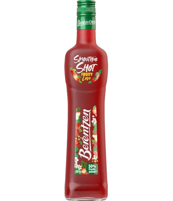 Berentzen Smoothie Shot Fruity Love, fles bij slijterij t Bockje in Bathmen