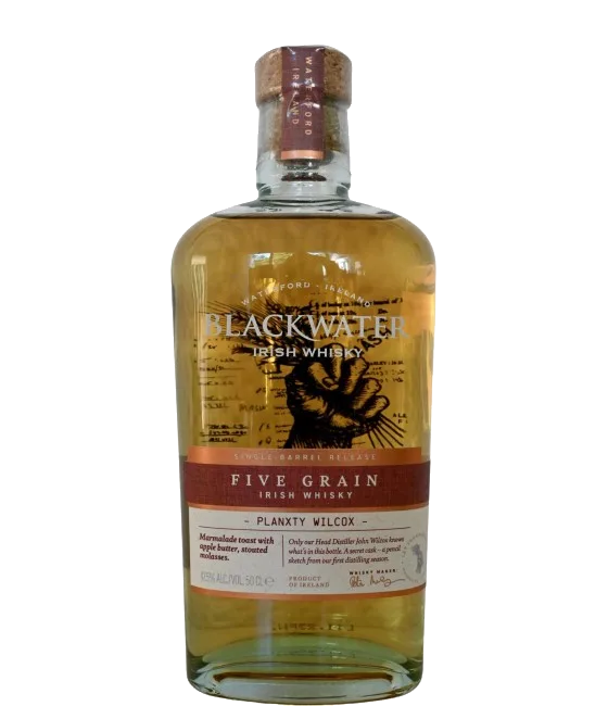 Blackwater Five Grain Planxty Wilcox 2018, fles bij slijterij t Bockje in Bathmen