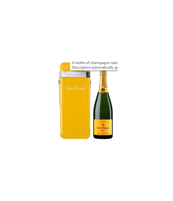 Veuve Clicquot Champagne brut cooler, fles bij slijterij t Bockje in Bathmen