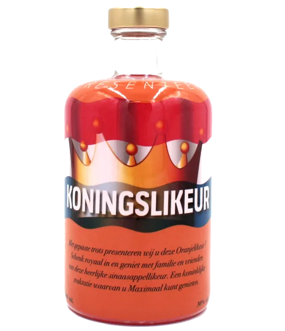 Van Wees Koningslikeur, fles bij slijterij t Bockje in Bathmen
