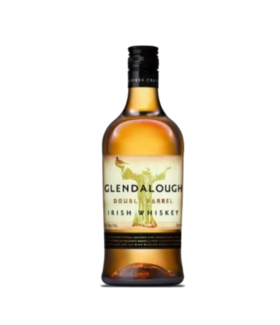 Glendalough Double Barrel Irish Grain Whiskey, fles bij slijterij t Bockje in Bathmen