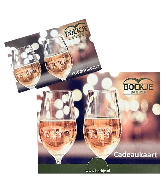 Cadeaubon € 75,- (fysiek), fles bij slijterij t Bockje in Bathmen