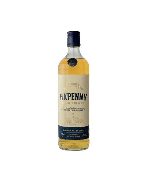 Ha’Penny Irish Whiskey, fles bij slijterij t Bockje in Bathmen