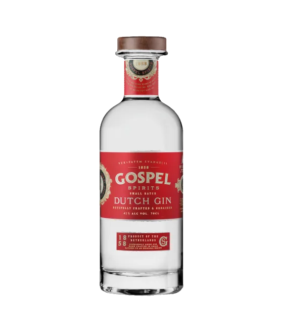 Gospel Gin, fles bij slijterij t Bockje in Bathmen